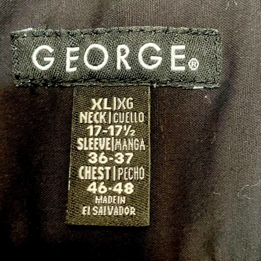 George plain black dress shirt for men’s